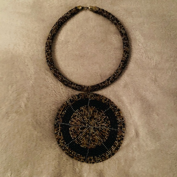 African hand beaded necklace - Picture 1 of 1